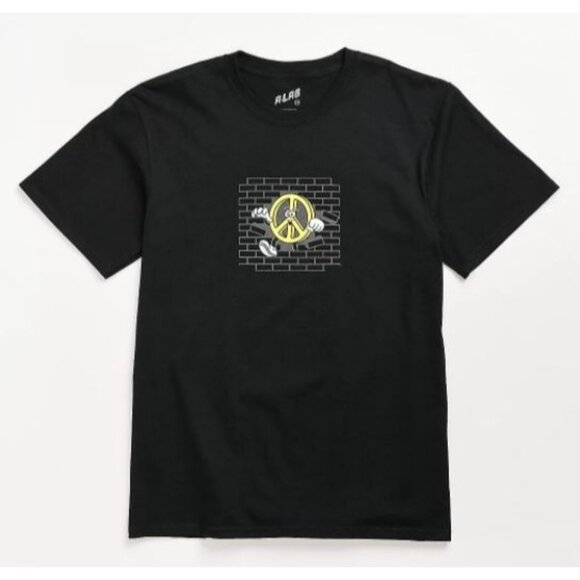 A-Lab Men's Break Down The Walls Short Sleeve T-Shirt Black Size Large - Picture 3 of 11